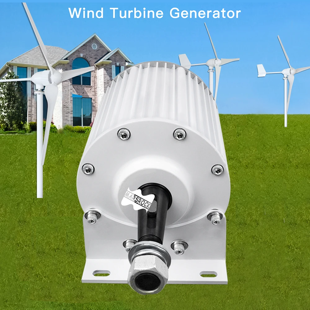 

2500W 500 RPM 50Hz NdFeb PMG Rare Earth Permanent Magnet Generator 24V 48V for DIY Horizontal Wind Turbine Generator Windmill