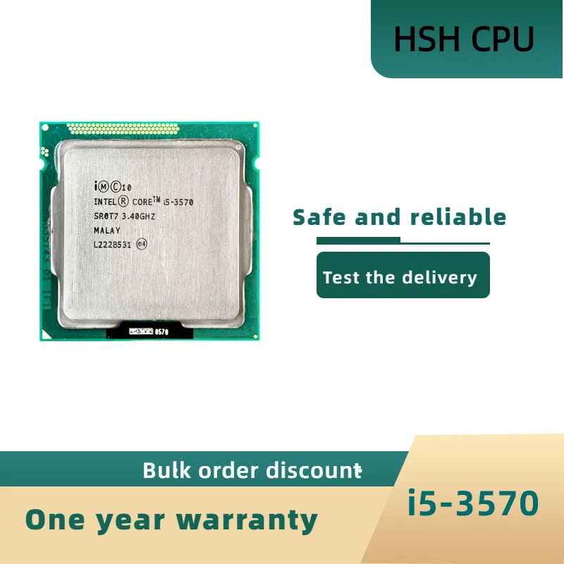 

Intel i5 3570 Processor Quad Core 3.4Ghz L3=6M 77W Socket LGA 1155 Desktop CPU