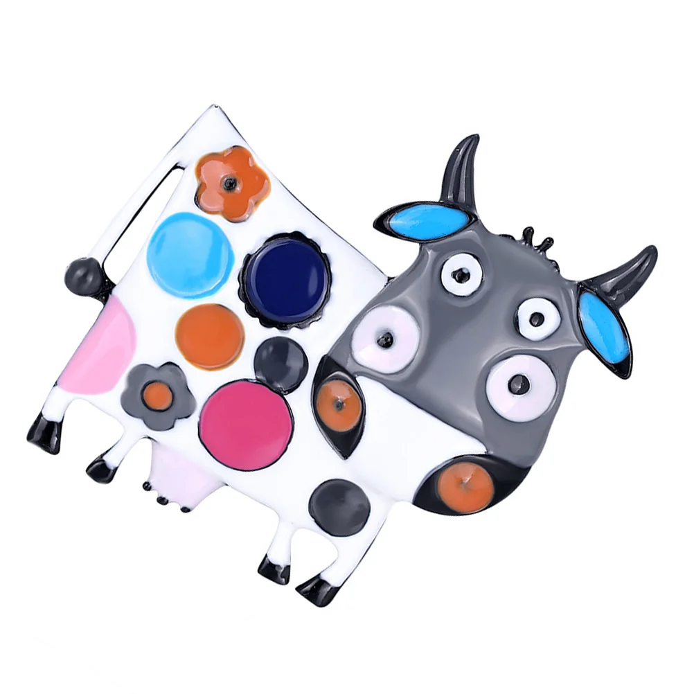 

Brooch Pinenamel Animal Lapel Cow Clothing Jewelry Wedding Bag Bagsbrooche Hat Decorations Accessories Tail Brooches Cattle Gift