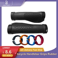 1 pair handlebar rubber cover rubber bike handlebar grip bicycle grips color mountain mtb motorcycle modified aluminum alloy