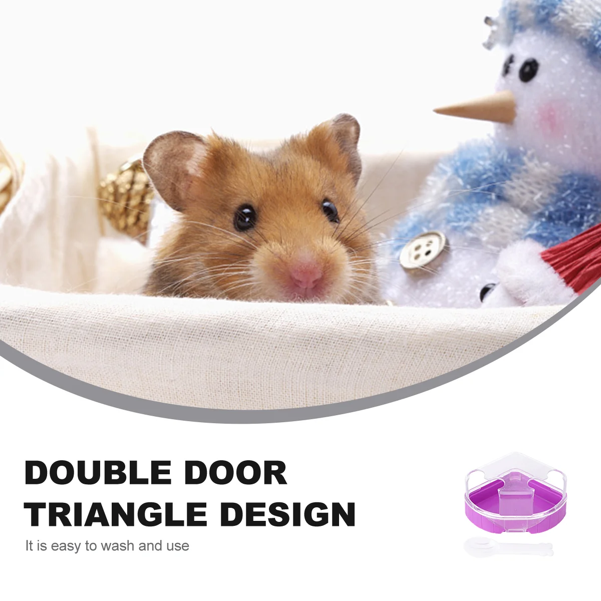 

Hamster Bath Sand Litter Box Bathroom Toilet Pet Cage Hamsters Sauna Guinea Critter Bathtub Potty Free Room Bathing Toys Bowl