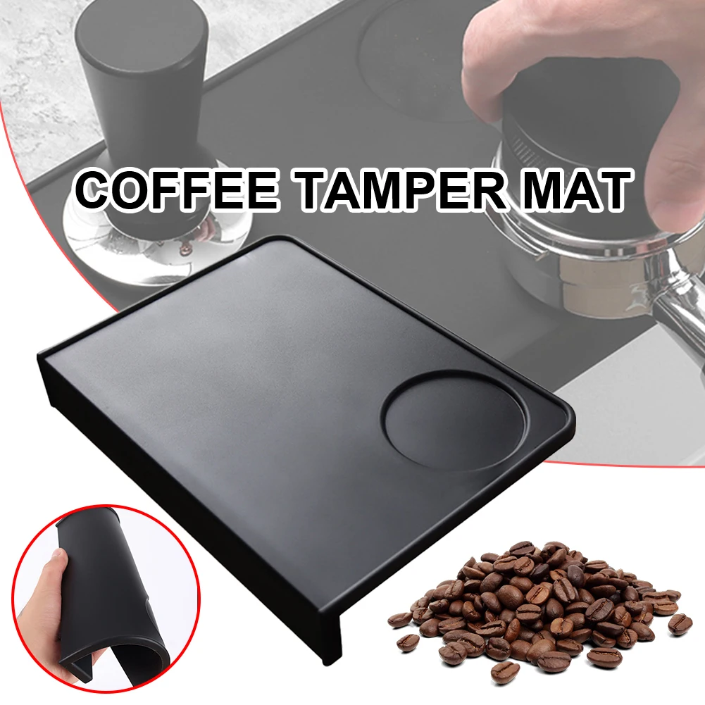 

Espresso Coffee Tamping Pad coffee Tamper Mat Black Non-Slip Food Silicone Tamper Mats For Kitchen Home Bar Coffee Shop