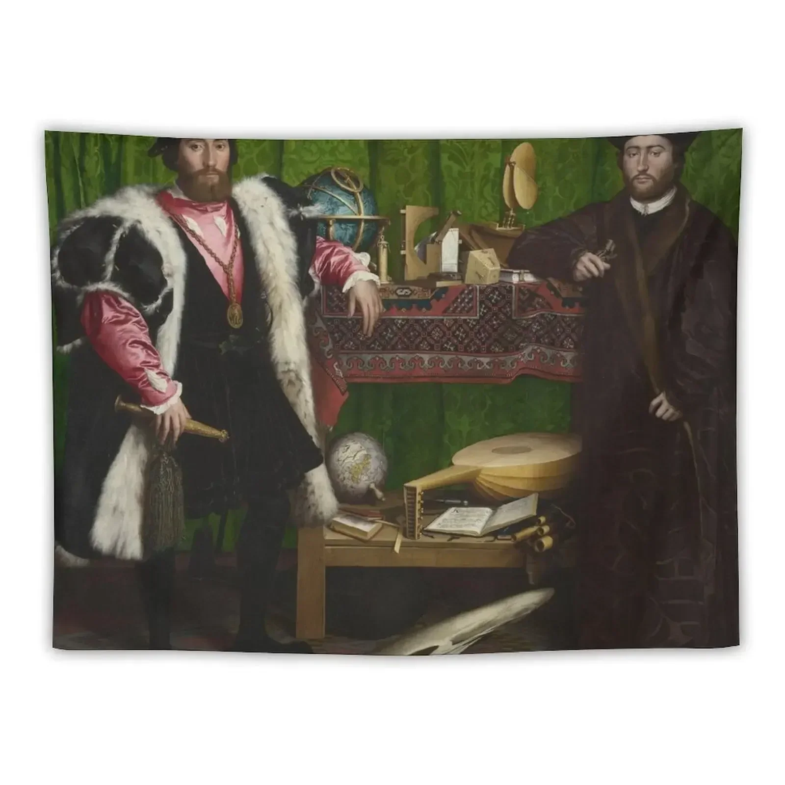 The Ambassadors - Hans Holbein the Younger Гобелен Украшения для спальни вашей Настенное украшение