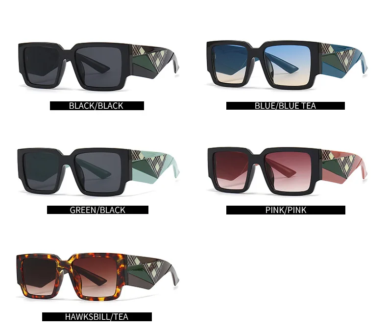 2023 NWE oversized sunglasses women men  black shades sexy gradient sunglasses  luxury  brand decoration UV400 images - 6