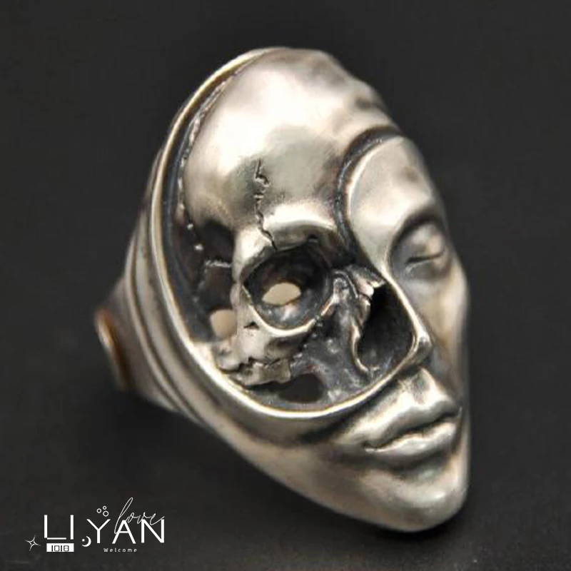 Новинка 2024 кольцо в стиле фейсбука Ювелирное Украшение готическом для мужчин и