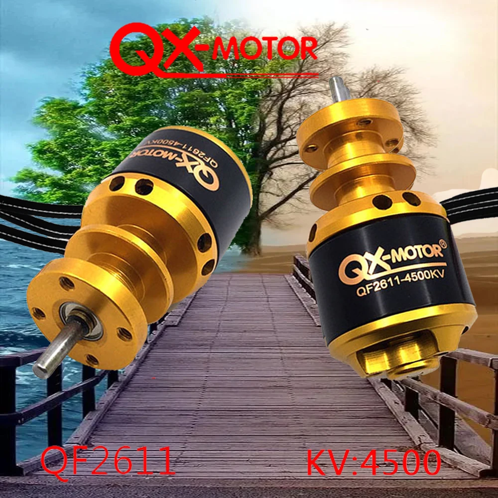 

QX-MOTOR 3S Brushless Motor QF2611 4500kv For RC Airplane 64mm Ducted Fan Jet EDF DIY Drone Parts