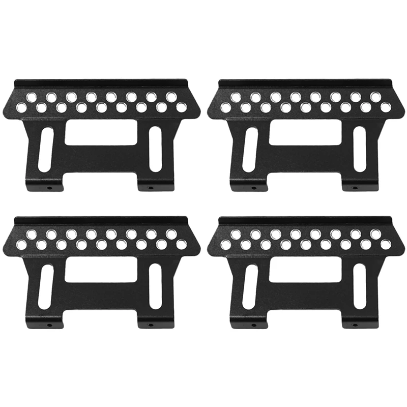 

4 шт., металлическая боковая пластина педали для боковых ступенчатых слайдеров Axial Scx10, масштаб 1:10, черная деталь для автомобиля на гусенично...