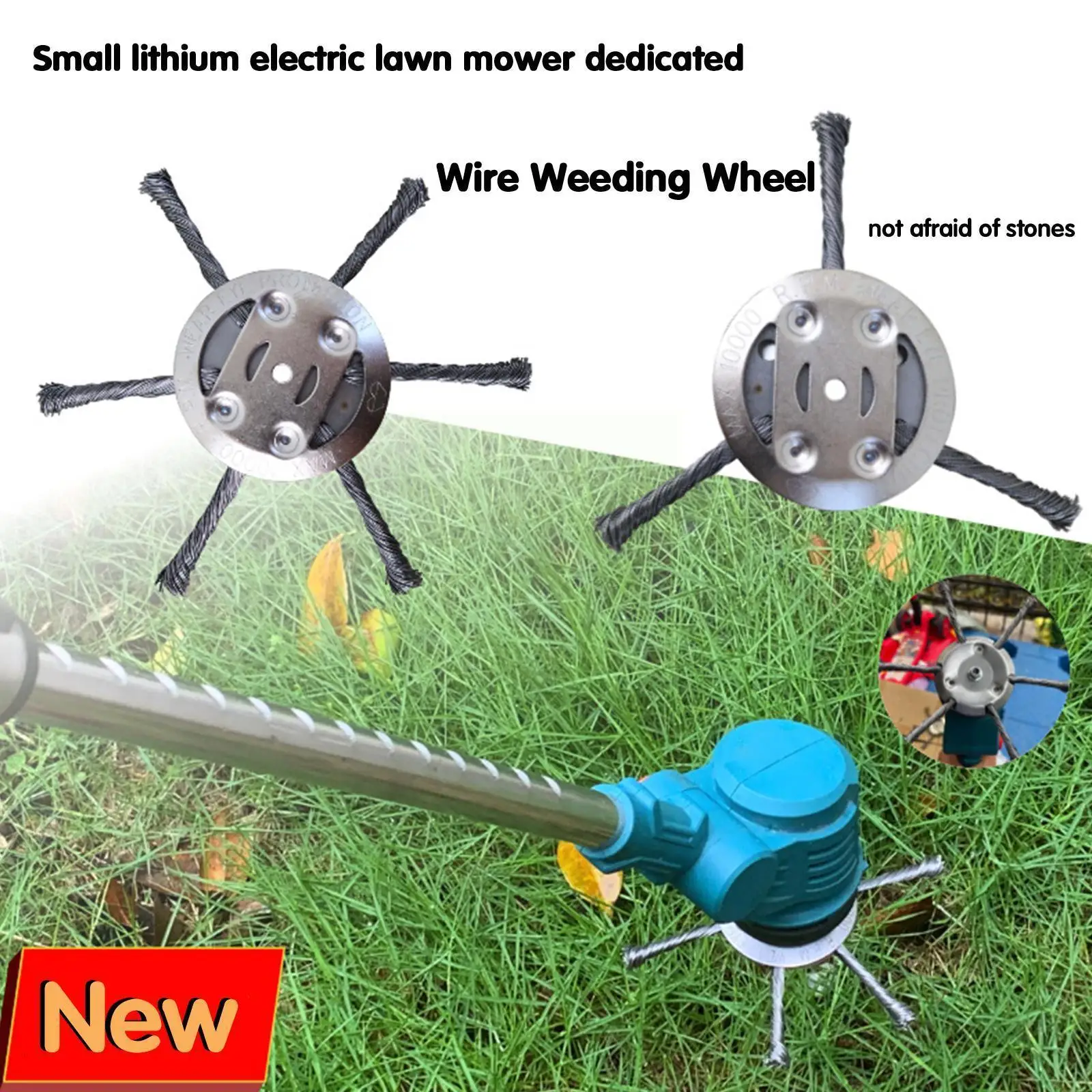 

Wire weeding head Garden Weed Brush Lawn Mower Grass Head Garden Brush Trimmer Brush Trimmer Grass Cutter Weed Eater Tools W4H3