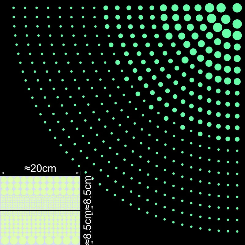 

NICELET Светящиеся наклейки на стену круглые точки 400 шт