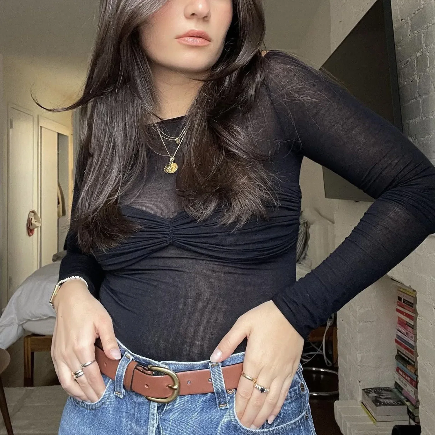 Сетчатый прозрачный топ с открытыми плечами для женщин новый кружевной вязаный