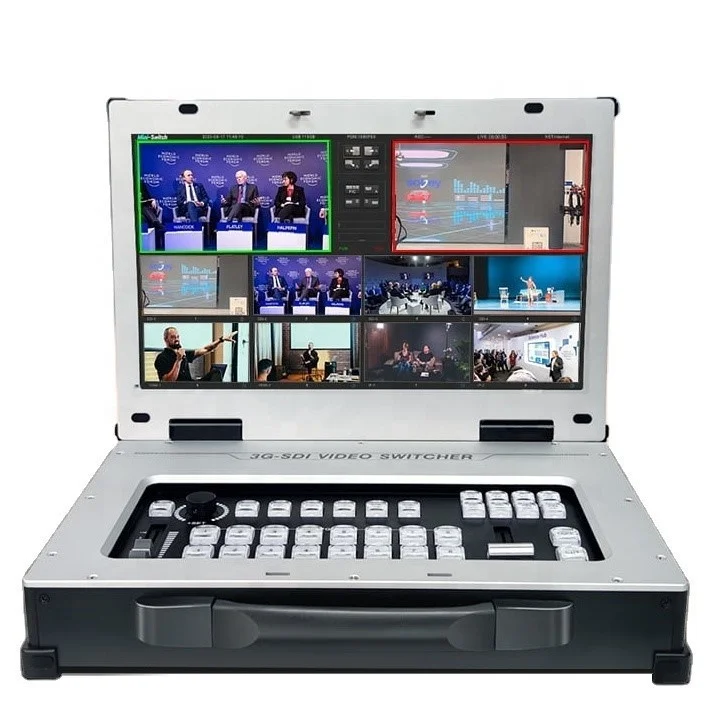 Home entertainment live streaming professional audio vision equipment 8 channel SDI-H DMI portable audio video mixer switcher