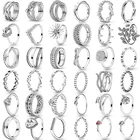 Женское кольцо с цветком маргаритки, оригинальное фирменное кольцо из серебра 925 пробы с бесконечным сердцем, 925