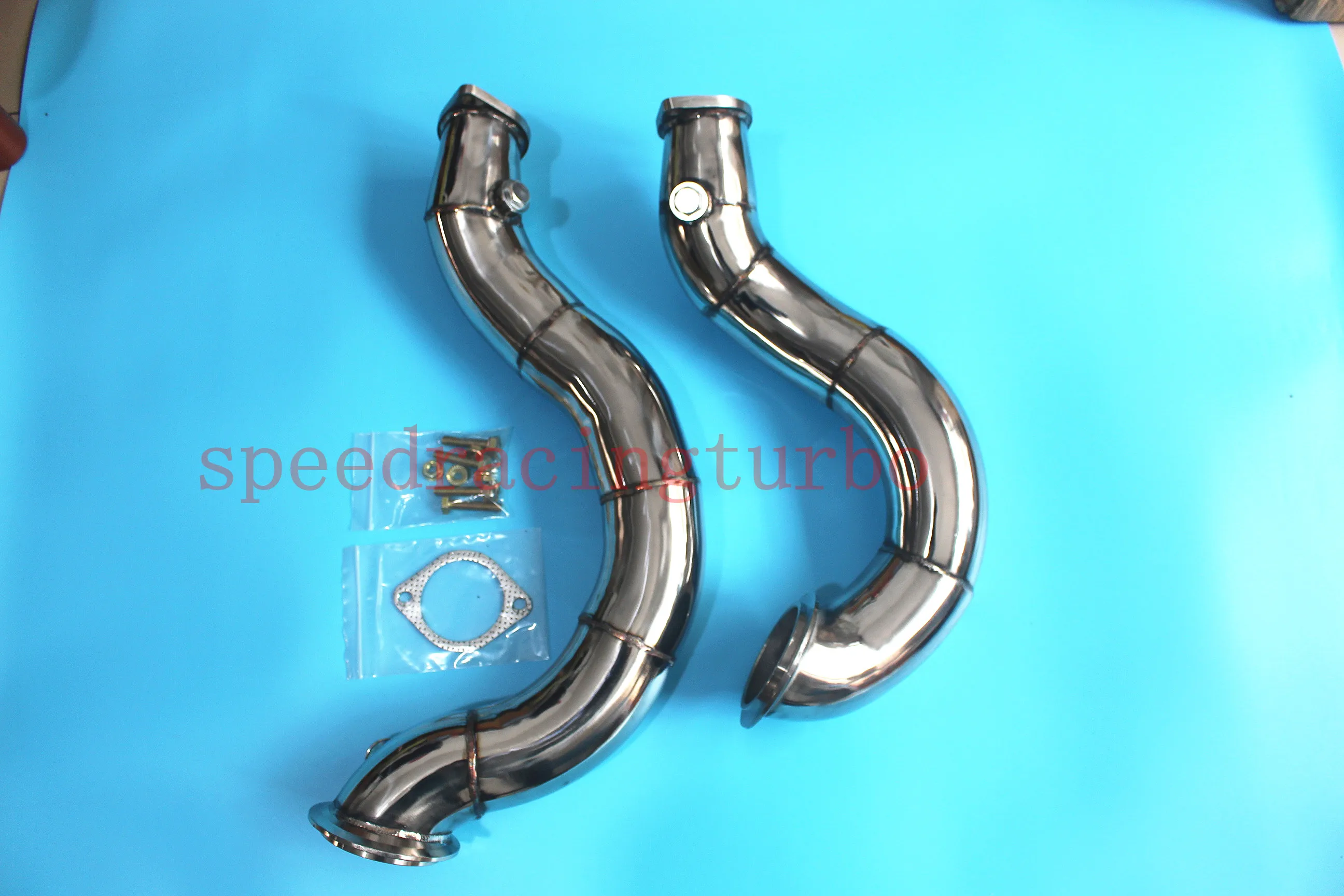 

STAINLESS TURBO EXHAUST FLEX DOWN PIPE FOR 08-14 X6/X5/5-/7-SERIES N63B44 4.4 V8