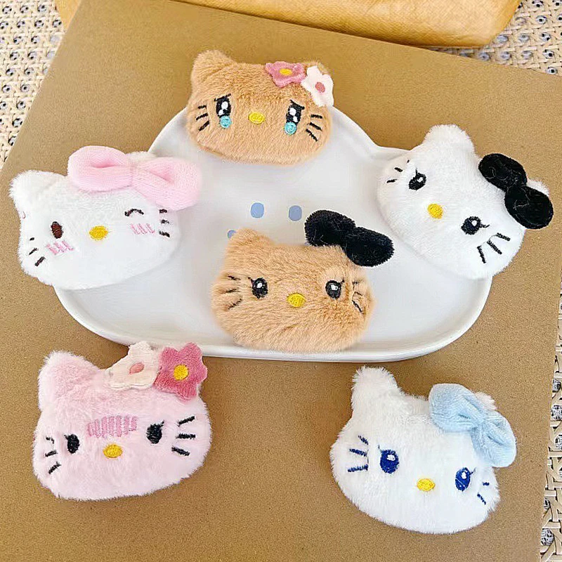 Плюшевый брелок Sanrios подвесной кулон аниме фигурки Hellokittys плюшевая брошь