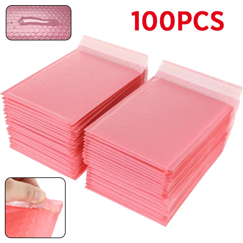 100Pcs Bubble Mailers Padded Envelopes Lined Poly Mailer Self Seal Shipping Envelope Waterproof Bubble Express Mailing Bag