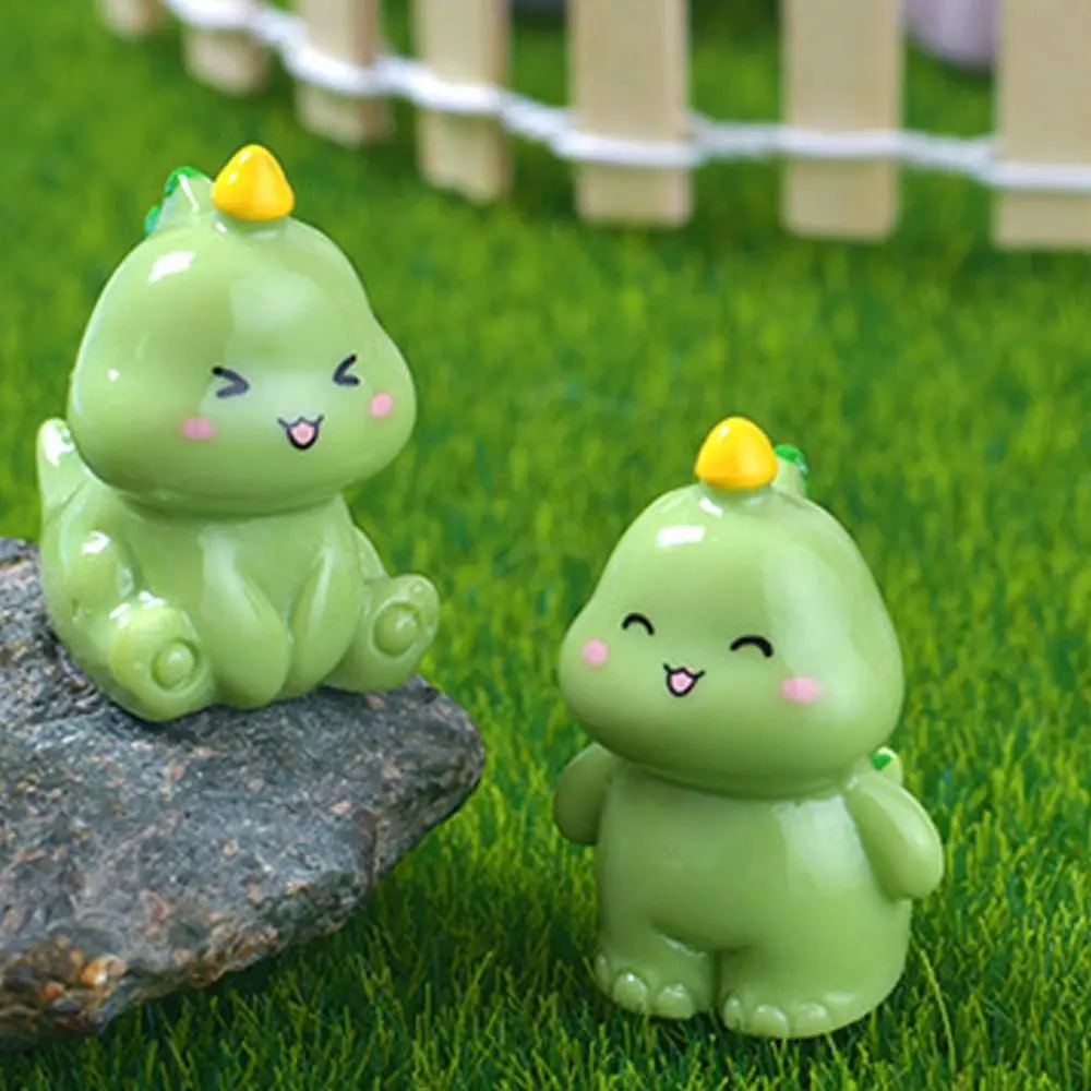 Cartoon Mini Dinosaur Ornament Simulation Cute Figurines Miniature DIY Resin Crafts Statue