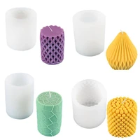 candle silicone mold diy aromatherapy gypsum fan shaped mineral incense stone candle drop glue silicone mold home decoration