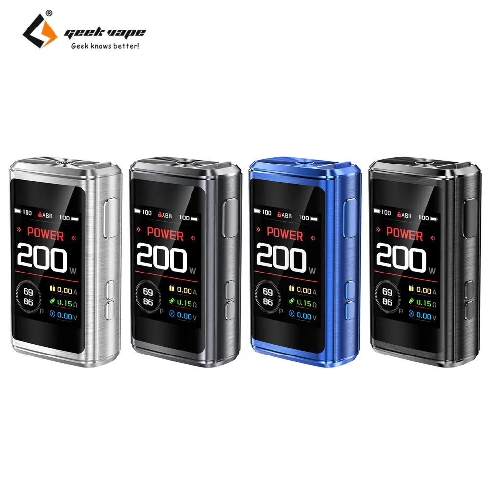 

Original GeekVape Z200 Mod 200W TC Box MOD Vape Fit Dual 18650 battery Fit Z Sub Ohm 2021 Tank Electronic Cigarette Vaporizer