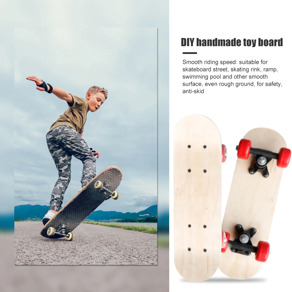

17inch Children Skateboard Four Wheel Plastic Skateboard Children Kid Boys Girl Longboard DIY Skate Roller Board Gifts