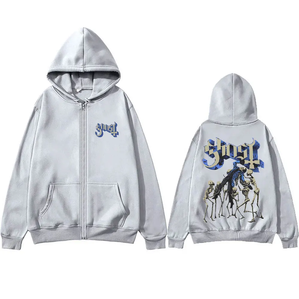 Мужская/Женская толстовка на молнии с принтом в виде призраков