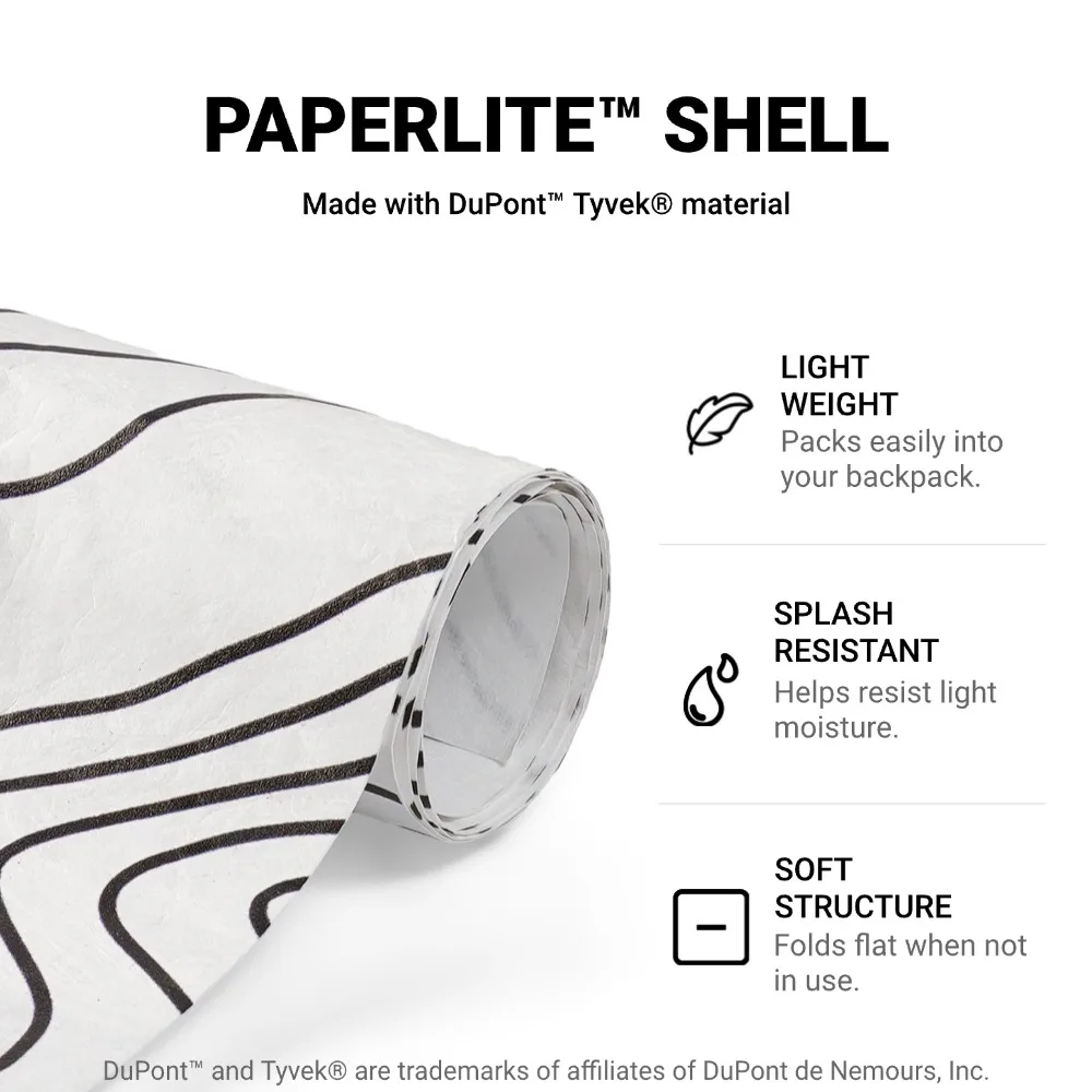 Фото [HODR GEAR] PAPERLITE ™   Сумка-тоут DRIFTTOTE Ultralight 63g, складная, водостойкая, из материала Tyvek ®   Вместимость 8–10 л, компактно складывается для повседневного использования. №4