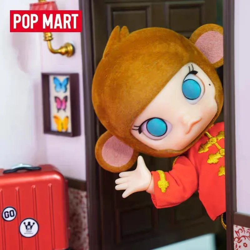 POP MART Мартовская обезьянка МОЛЛИ BJD Кукла Движущийся сустав тела Девочка Модная игрушка Коллекционная кукла в Сюрприз-коробке Подарок на день рождения Украшение