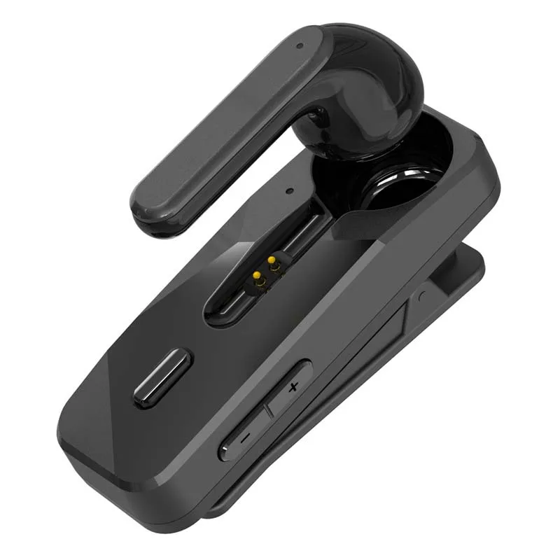 

Trouvaille Bluetooth 5.1 Wireless Earphone Business Headset With Mic One Ear Hook Lotus Collar Earphones Clip On With Charge Box