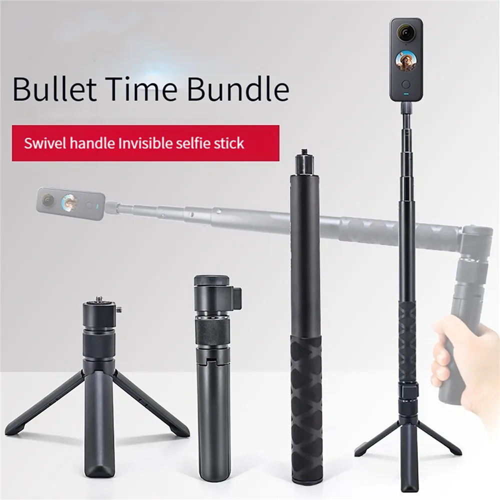 

Bullet Time Bundle Selfie Stick Aluminium Alloy Selfie Stick Handle stick rotating handle for insta360 selfie stick for X3
