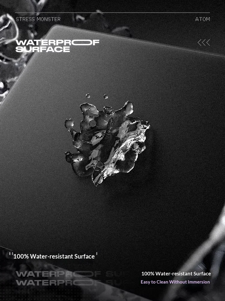 Фото Матовый коврик для мыши ATOM из микроэтчингового закаленного стекла, для FPS, скоростной, нескользящий, водонепроницаемый, для CSGO, Valorant, аксессуары для ПК №3