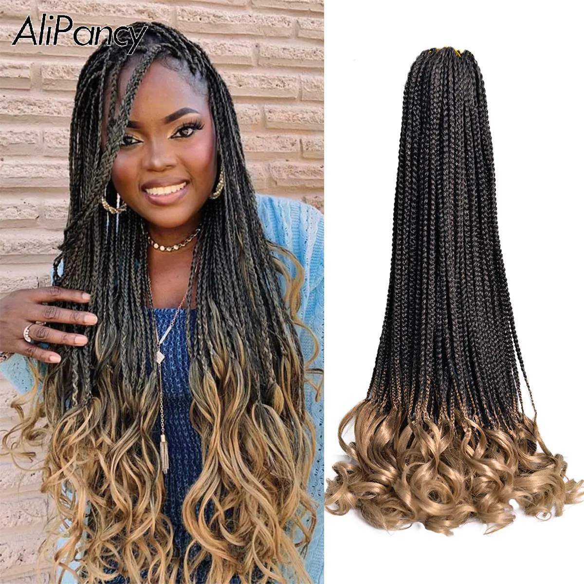 

24 дюйма свободные волнистые спиральные завитые косы синтетические волосы Омбре предварительно растянутые плетеные женские волосы для наращивания французские кудри