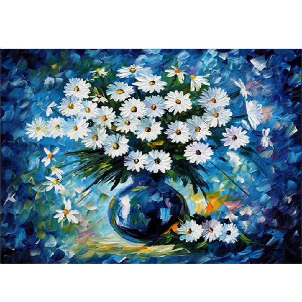 

3227-395- FLOWER Cartoon digital oil painting moon night scene filling suitable for adults hand-painted suit handicraft design