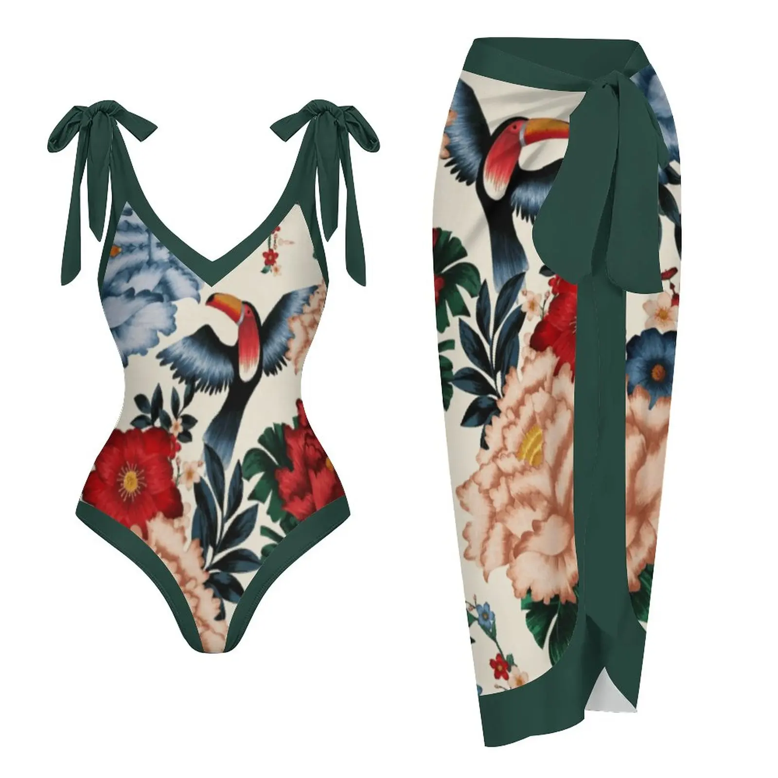 

Купальник-бикини с V-образным вырезом и заниженной талией