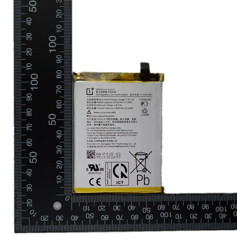 Оригинальный аккумулятор 2024 года One Plus BLP815 для смартфона OPPO OnePlus Nord N10 5G 4300 мАч +