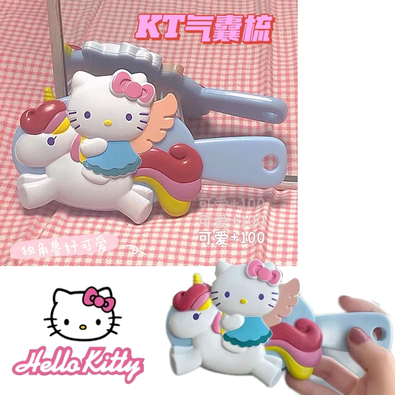 

Kawaii Hello Kitty Airbag Comb Cartoon Kt Cat Small Comb Children's Comb Three-Dimensional Scalp Massage Hair Comb Kids Gift