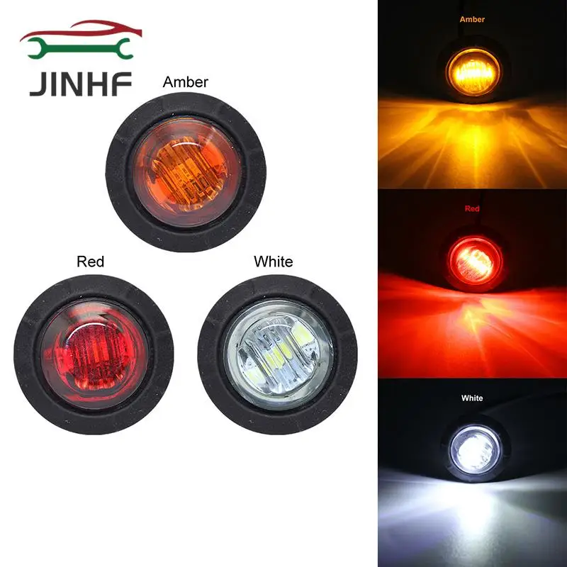 1 шт., автомобильные габаритные огни, 24 В, 3 светодиода, 3/4 дюйма, 27 х21 мм