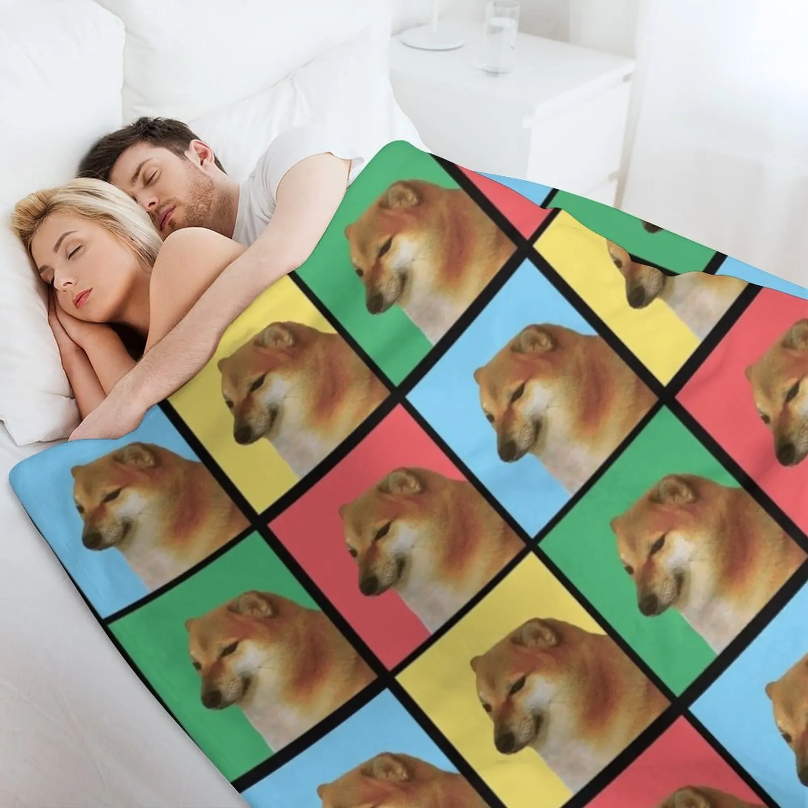 Новое одеяло Cheems - Doge Cover милое для дивана пушистые одеяла и пледы