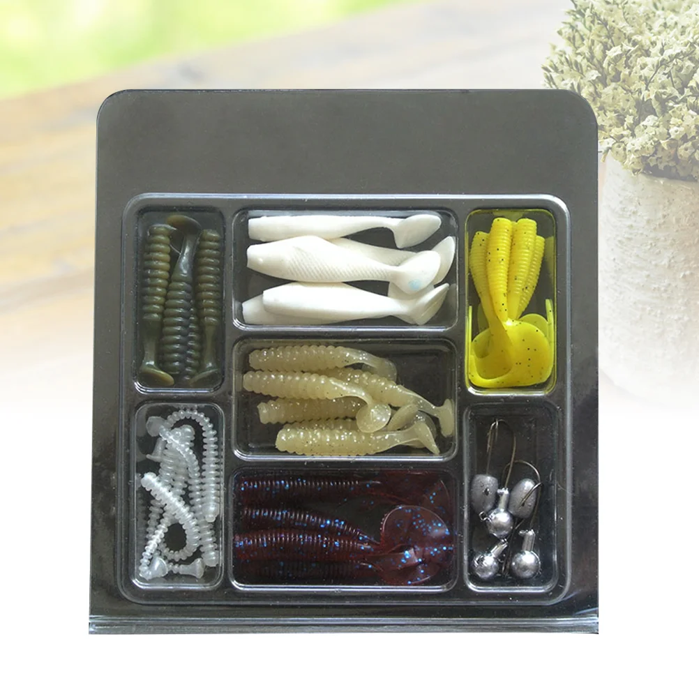 

30pcs Nontoxic Useful Hooks Lure Stosh Simulation Accessory Set Rubber Bait for