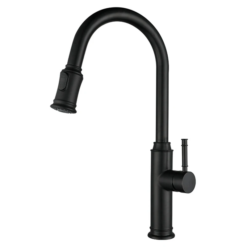 

Кухонный смеситель, вытяжной кран с вращающейся на 360 ° головкой, из нержавеющей стали, одна ручка, для раковины