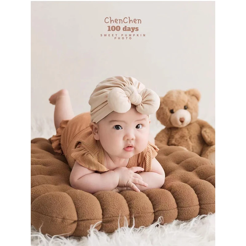 Dvotinst Newborn Baby Photography Props Cute Bear Doll Theme Pillow Outfits Fotografia Photoshoot Studio Shooting Photo Props enlarge