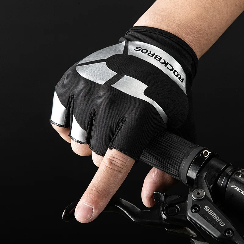 

Cycling Half Finger Gloves Outdoor Shockproof Wear Resistant Breathable MTB Road Bicycle Gloves Men Women Sports Bike Equipment