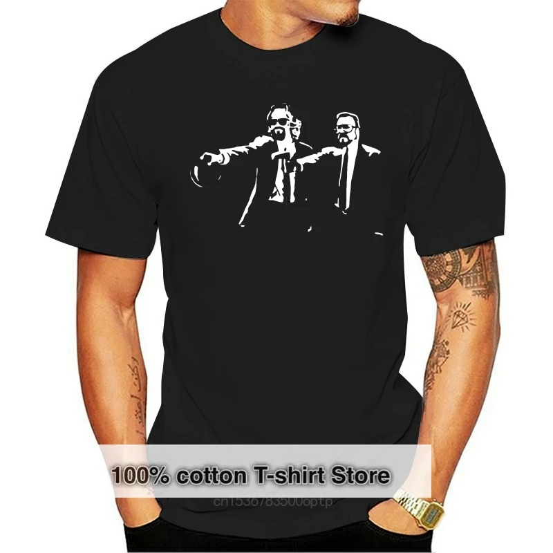 Big Lebowski Dude Abides Walter Pulp Fiction T Shirt Funny Unique Design Man's T-Shirt 100% Cotton Big Size Camiseta
