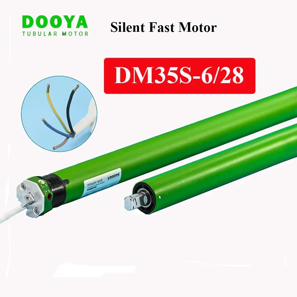 Фото Dooya DM35S 6/28 Бесшумный быстрый вращающийся трубчатый двигатель для жалюзи, 220/230 В, 50/60 Гц, 4-проводной двигатель, для трубки 43/45/47/50 мм №2