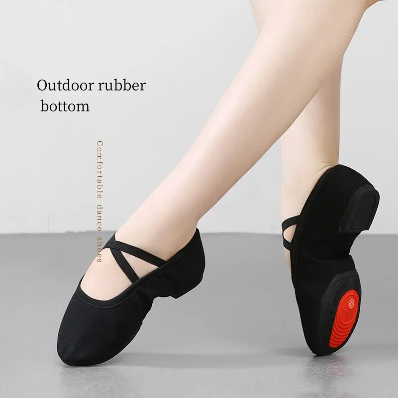 Женские танцевальные туфли на низком каблуке балетные джазовые обувь для сальсы