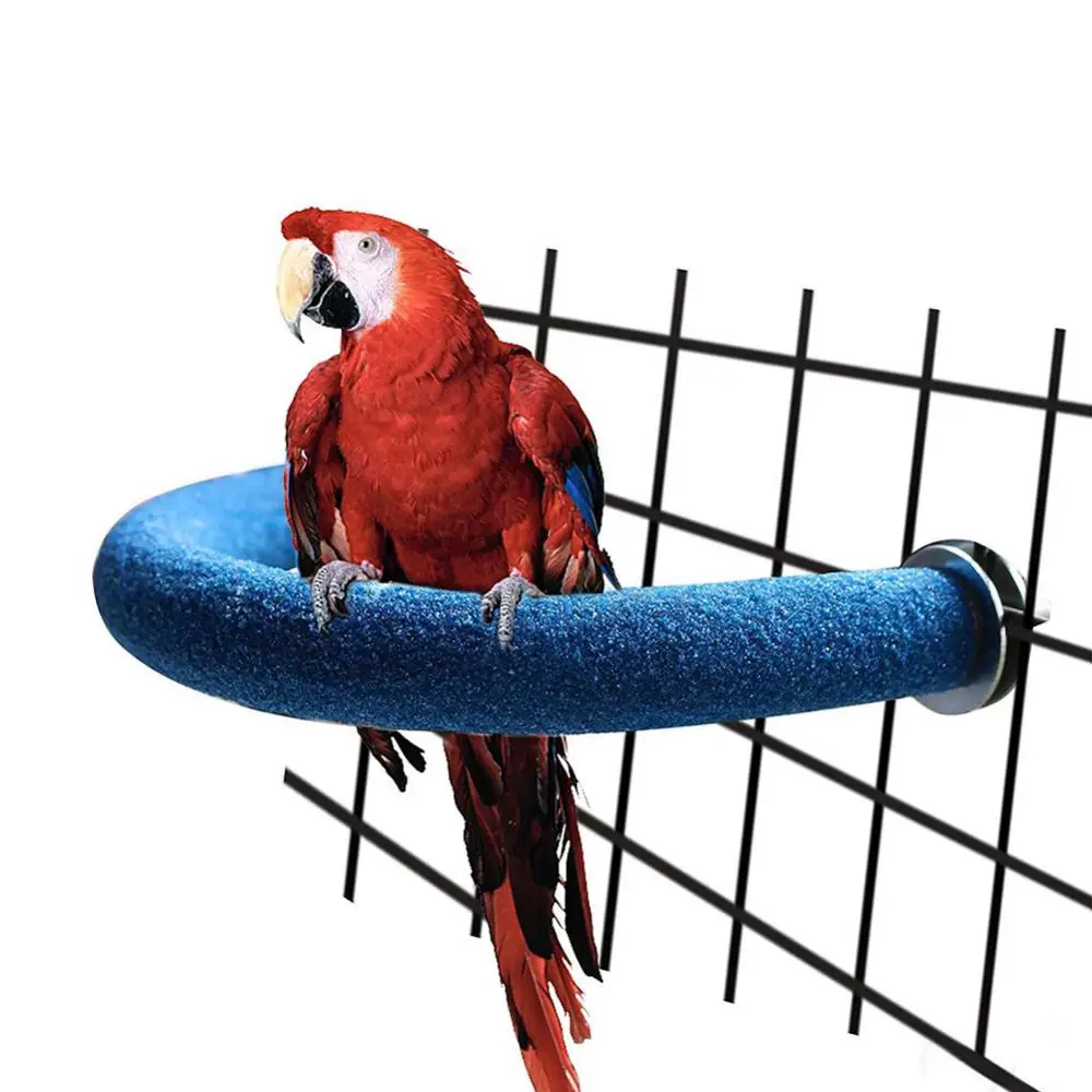 

Cage Decor Bird Supplies Toy Parrot Pet U Shape Bar Stand Perch Grinding Claw Cage Decor
