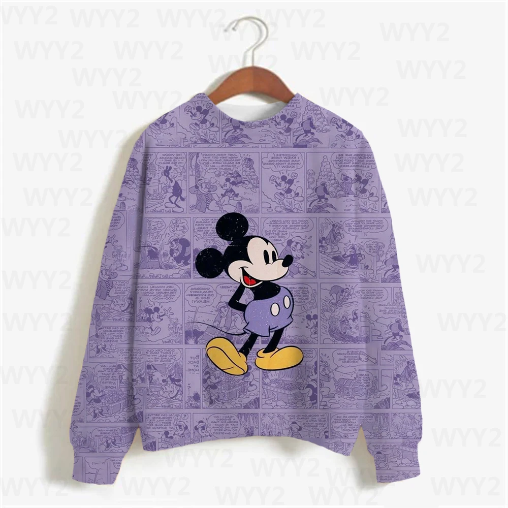

Disney Cartoon Print Sweatshirt Women's Funny Hip-hop Mickey Mouse Print Autumn And Winter Fashion Harajuku Wind Hoodie Women