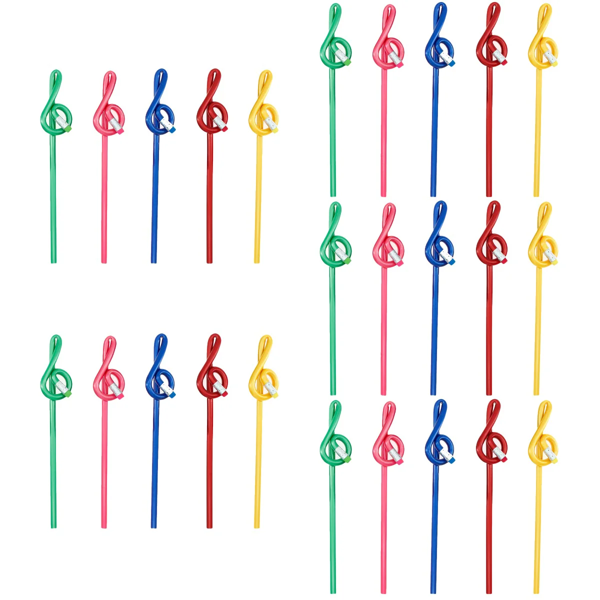 

25 Pcs Adorable Musical Pencils Children Writing Pencils Party Pencils Gifts Students Presents