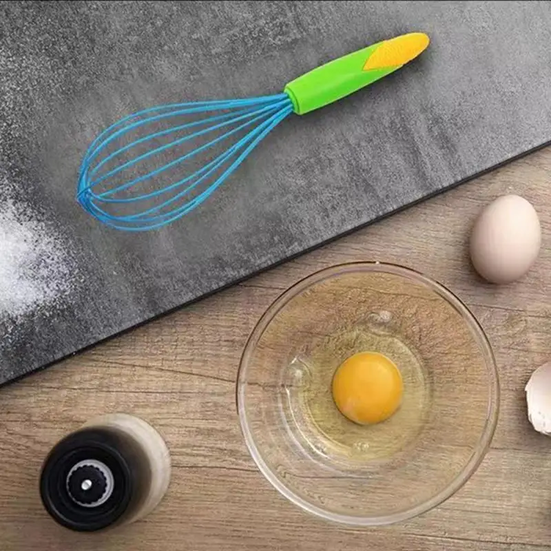 

2023 Silicone Egg Beaters Kitchen Tools Hand Egg Mixer Cooking Foamer Silicone + Cookware Corn Handle