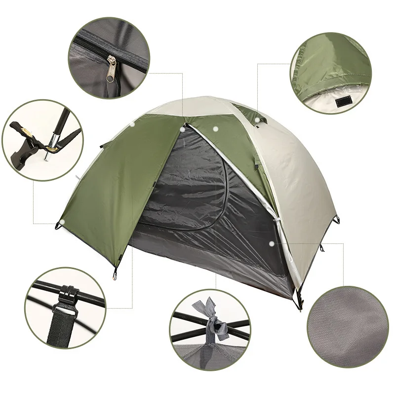 

Hot Selling Outdoor Camping Tents Ultra Light Tents Double Layer Rainproof Windproof Leisure Tents Hiking Portable Tents