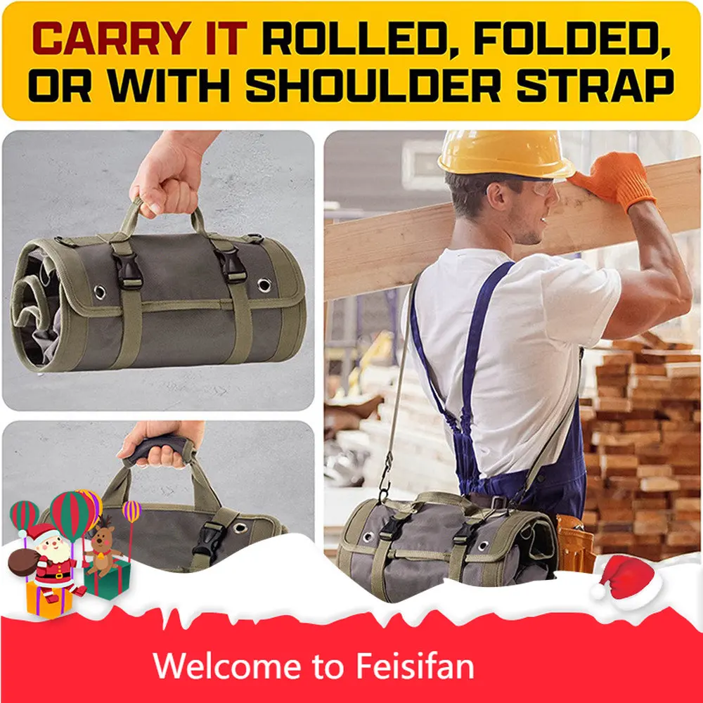 

Detachable Wrench Storage Tool Bags, Heavy Mechanical and Electrical Tool Storage Tool Bags, 4