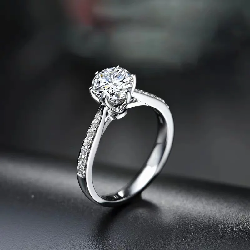 

BAYTTLING New Open Crystal Zircon Ring For Woman Fashion Charm Wedding Gift Party Jewelry Dropshipping